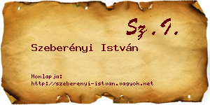 Szeberényi István névjegykártya