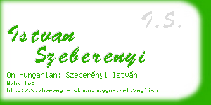 istvan szeberenyi business card